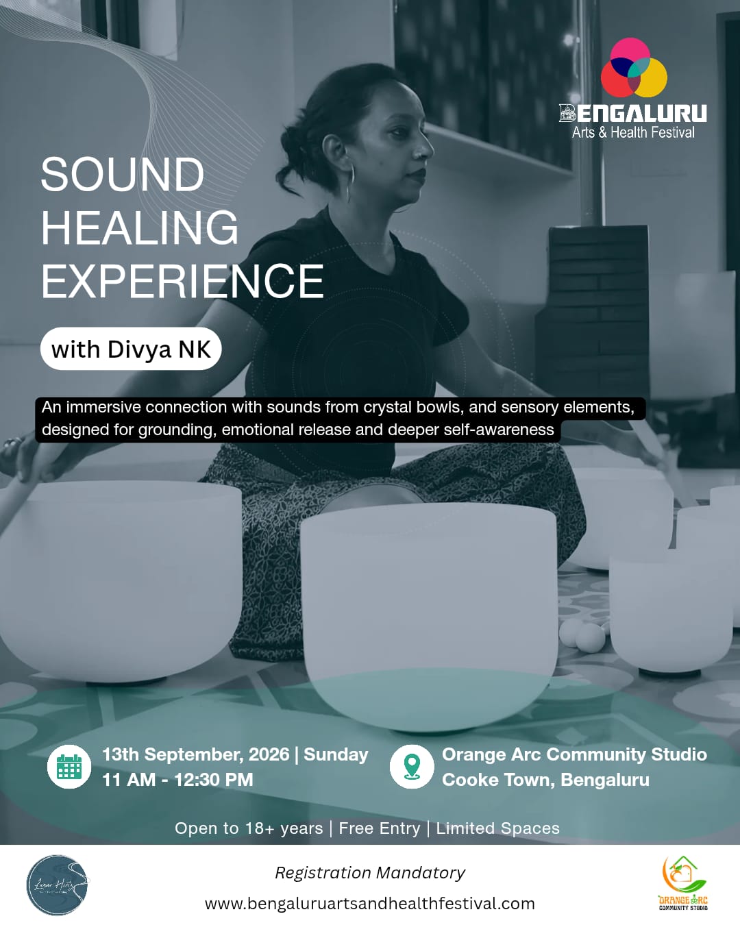 Sound Healing Experience with Divya NK — an immersive session with crystal singing bowls